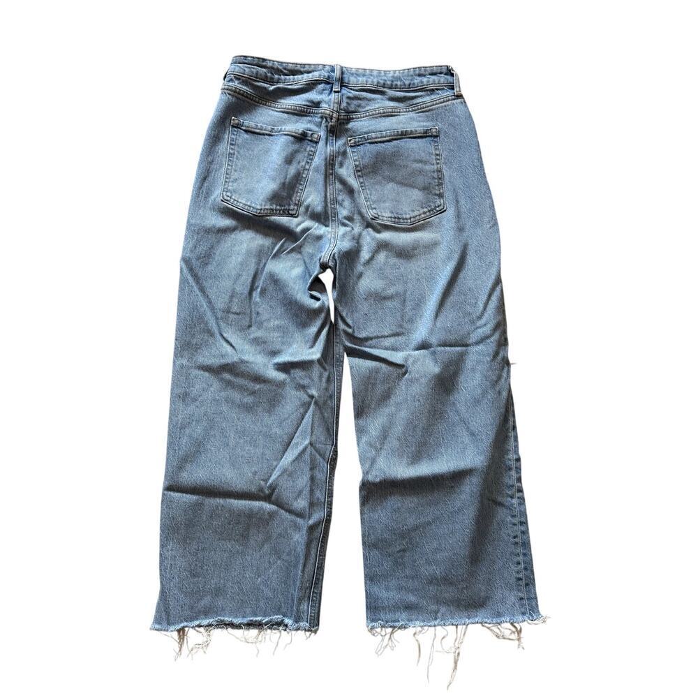 Extra High-Rise Wide Leg Medium Wash Jeans Women's Size 8 - Picture 2 of 3
